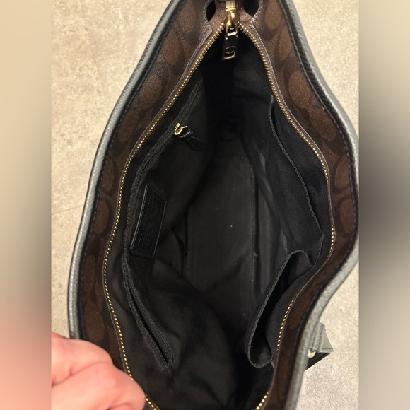 Coach Dark Brown and Black Purse - Picture 5 of 9